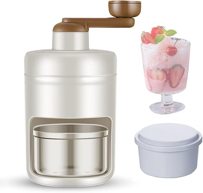 Ice Crusher Machine for Home,Manual Ice Shaver Crushed Ice Maker Shaved Ice Machine