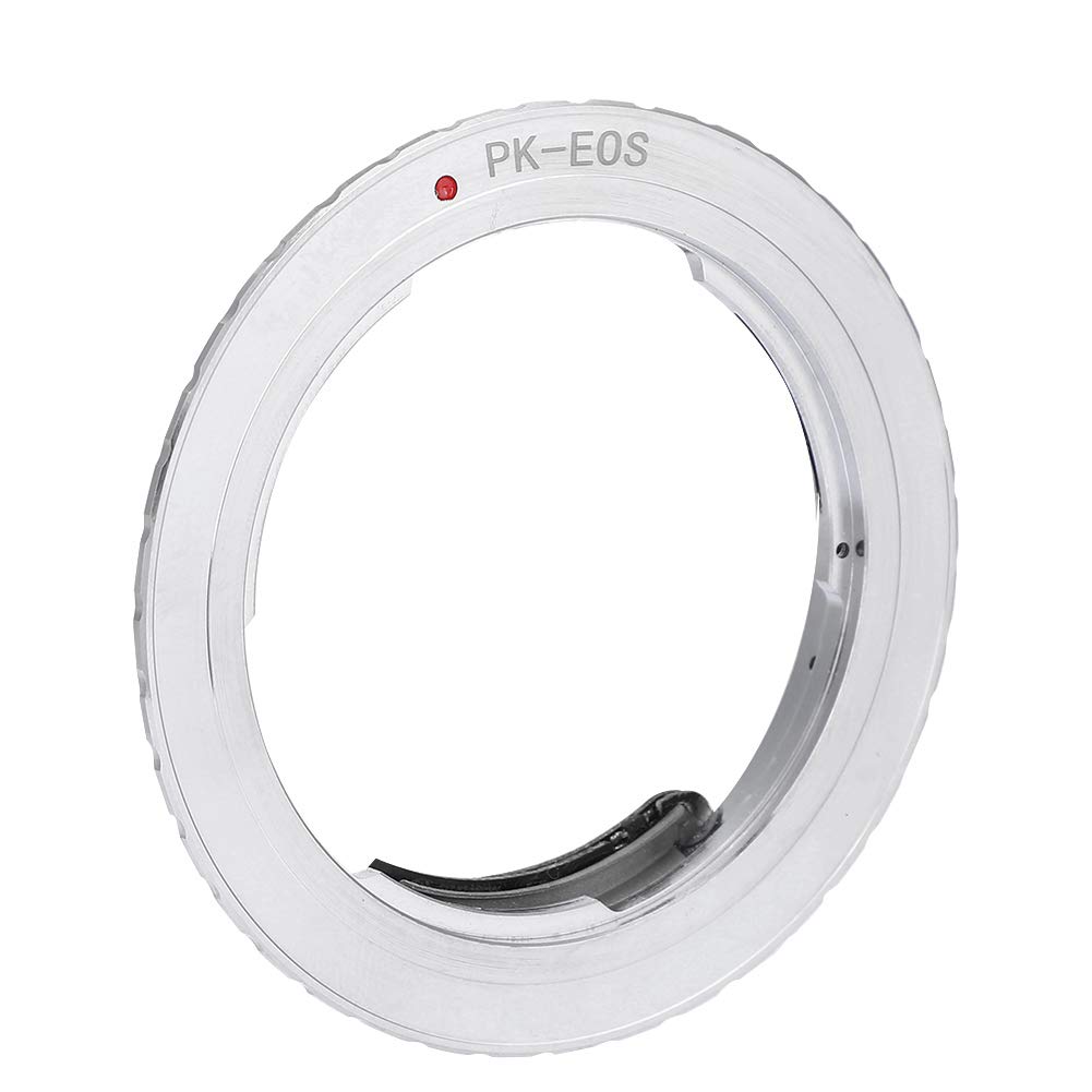 EBTOOLS Adaptador de Lente de Cámara PK-EOS con Contacto Eléctrico para Lente Pentax K para Cámaras Canon EOS, Accesorios para Lentes de Cámara