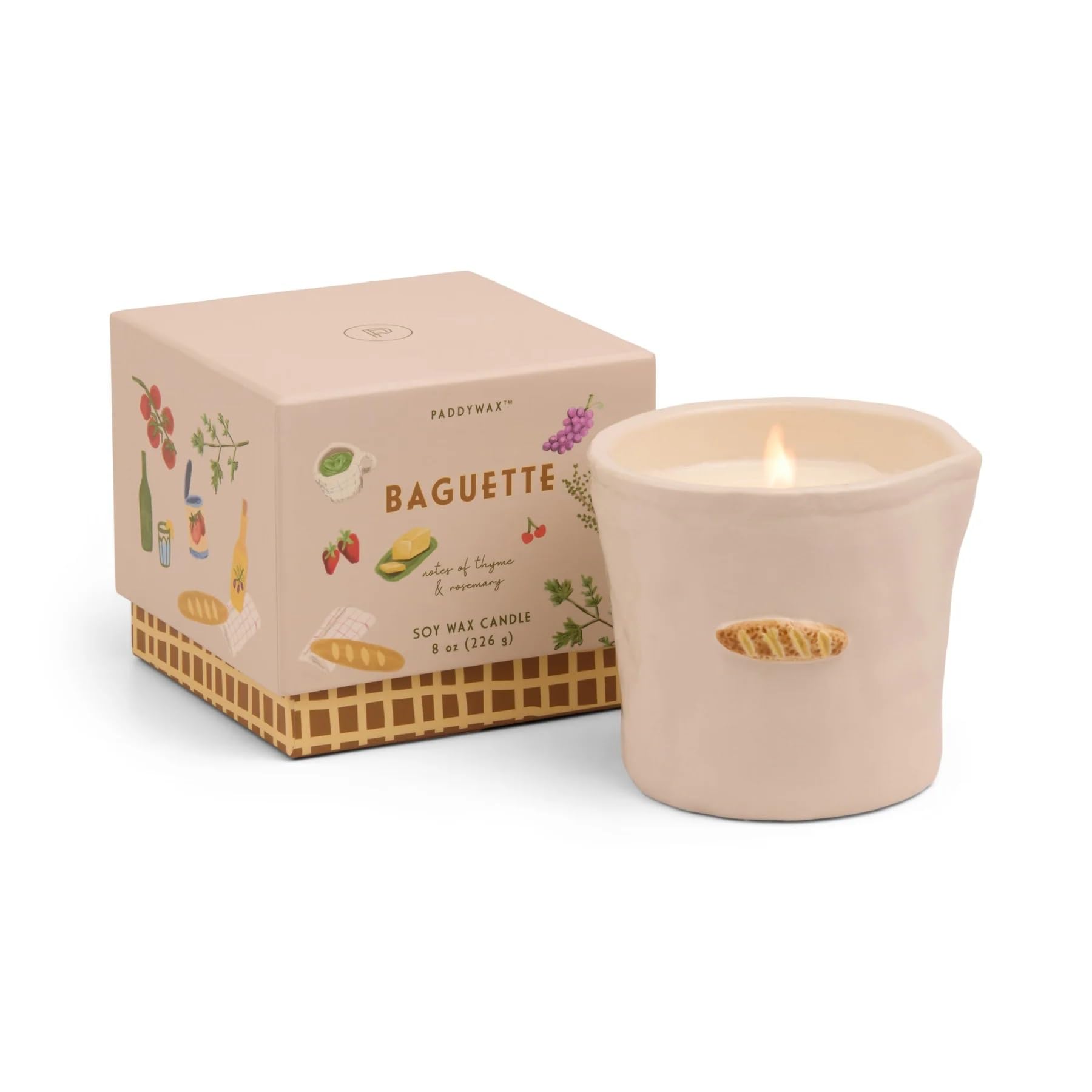 Paddywax Bistro Range Ceramic Candle - Baguette