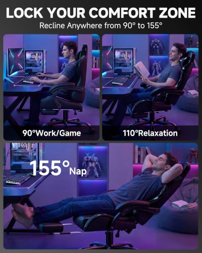 Image of GTPLAYER Gaming Chair, Computer Game Chair for Adults, Colorful Black