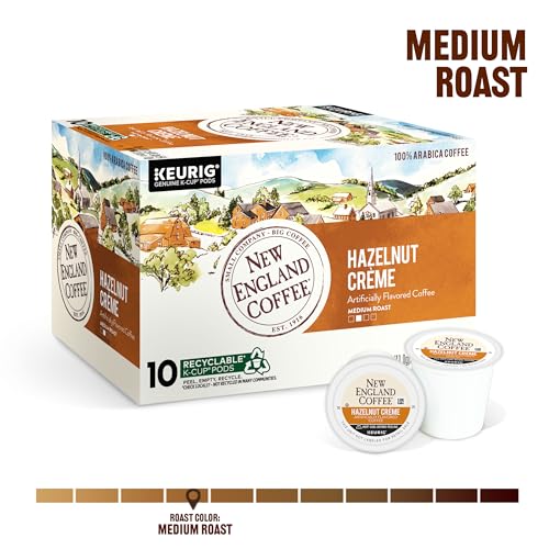 Image of New England Coffee Hazelnut Creme Single Serve Pods 10 Count (Pack of 6)