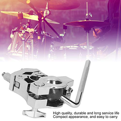 Tom Mount Multifunktionelles Tom Clamp Musikinstrument Zubehör 360 Grad drehbarer Griff Zinklegierung Tom Drum Rack Mount Schlagzeug-Halter für alle Arten von Halterungen
