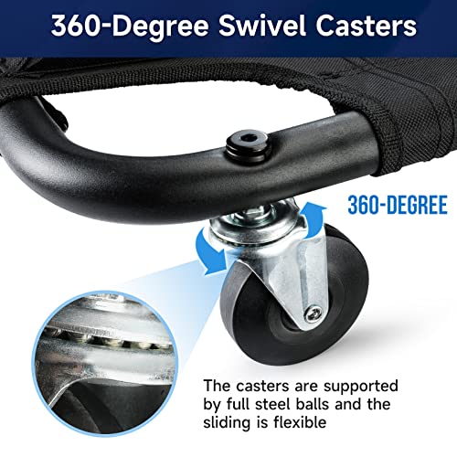 Workpro Foldable Mesh Creeper, 40-Inch Automotive Creeper With Padded Headrest And 4 Caster Wheels, 350 Lbs Capacity Rolling Garage Creeper, Black #TOP5