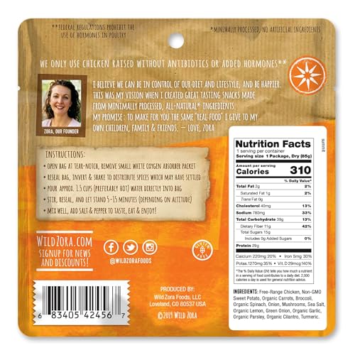 Image of Wild Zora Paleo Freeze Dried Meat Meals, 4 Pack, Gluten Free and Grain Free Camping and Backpacking Food, No Added Sugar, Healthy On-the-Go Travel Meal, Protein Packed (Meat 4-pack)