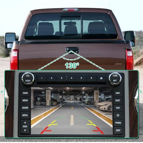 Image of 9C3Z-19G490-E OE Backup Camera Replacement for Ford F-250 F-350 F-450 and F-550 Super Duty Pickup 2008-2012, GreenYi Rear Reverse Park Assist Camera Replaces 9C3T-19G490-BD, 9C3Z19G490E, 9C3T19G490BD
