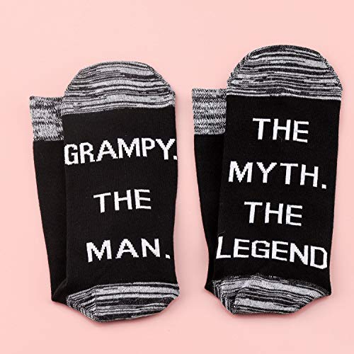 LEVLO Grampy Gift Grampy the Man The Myth The Legend Socks Grandpa Gift for Grandpa Men Birthday Gift4