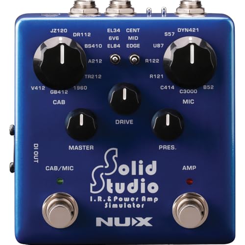 Nux NSS-5 Solid Studio IR & Power Amp Simulator, Simulador de altavoz (8 simulaciones de tipo de...