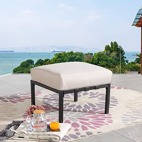 image for LOKATSE HOME Patio Foot Rest Outdoor Ottoman Modern Footstool for Gard
