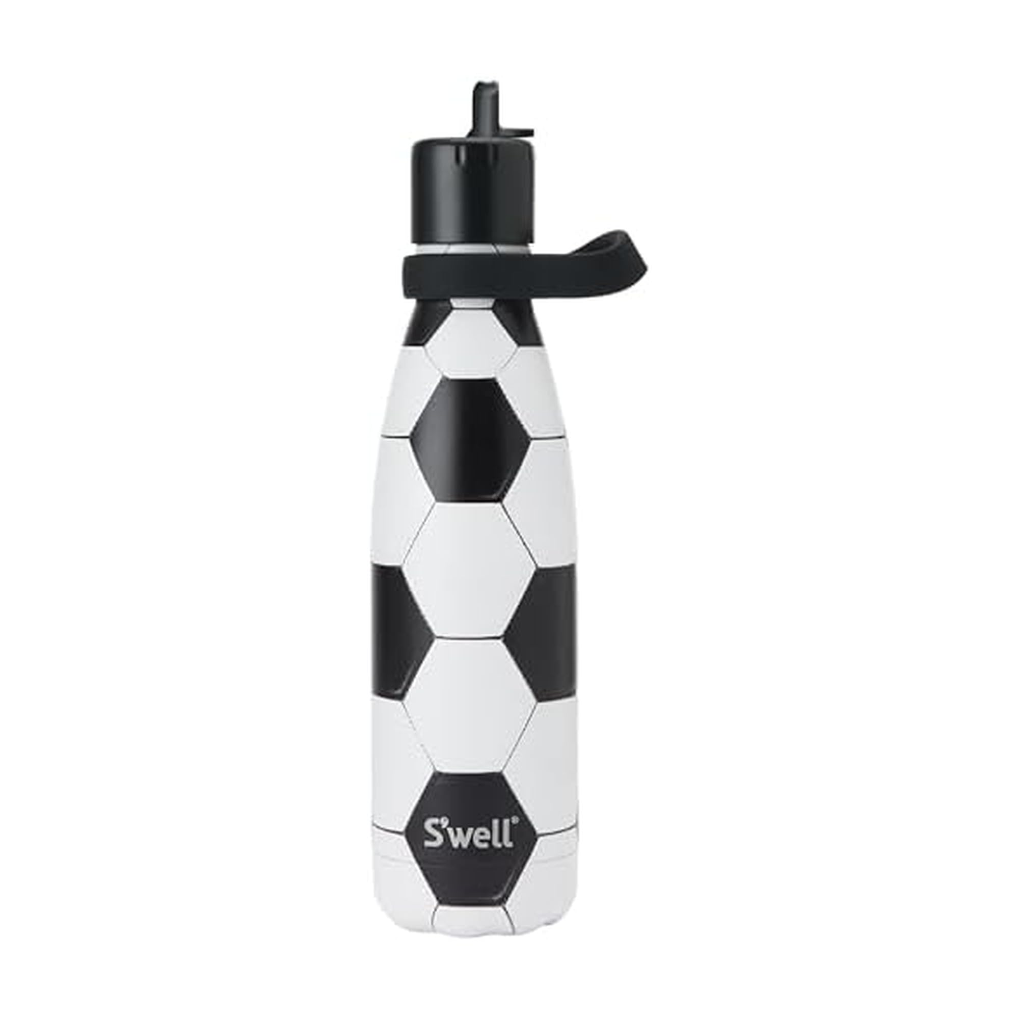 S'well Stainless Steel Water Bottle with Flip Straw Cap and Handle, 17oz, Goals, Triple Layered Vacuum Insulated Containers Keeps Drinks Cold for 36