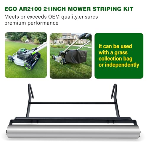 21inch Mower Striping Stainless Steel Kit Easy Install for EGO 21inch Walk Behind Mowers Instantly Upgrade Your Lawn to Professional Looking Stripes