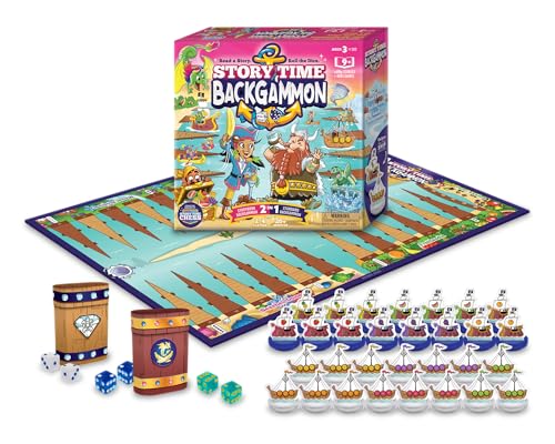 Image of Story Time Chess Backgammon Set for Kids, Ages 3 and Up, Educational Learning Game, 1-6 Players