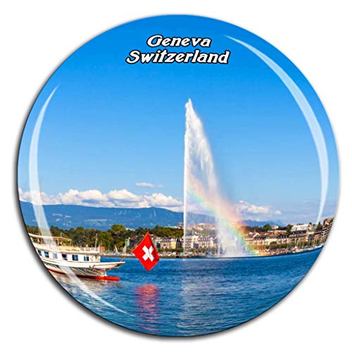 Weekino Fuente Chorro Lago Ginebra Suiza Imán de Nevera Cristal 3D Cristal Recorrido de Recuerdos de la Ciudad de Turismo Regalo Fuerte Etiqueta Engomada del refrigerador