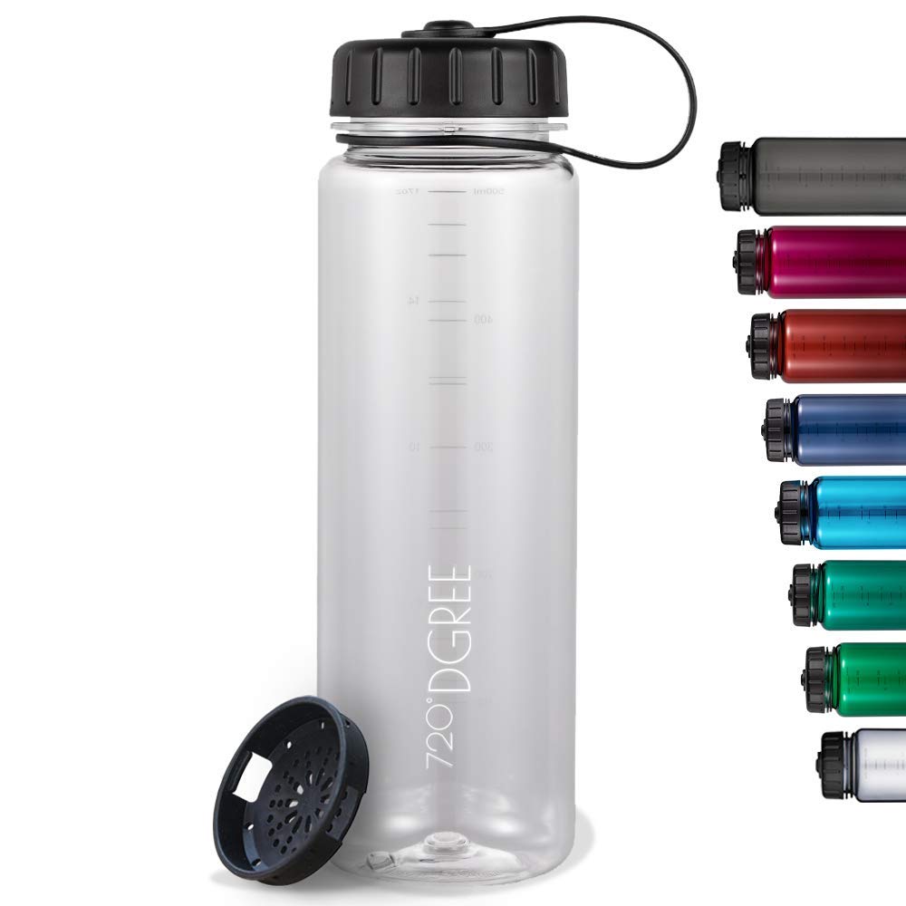 720°DGREE “simplBottle“ | Leakproof Water Bottle 500ml, 0.5l | Sport Bottles - BPA Free - Tritan Plastic | Fruit Infuser Sieve | Perfect Drinking for Kids, School, Gym, Bike, Running, Outdoor