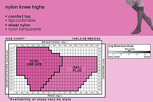 No nonsense Women's Knee High Pantyhose with Sheer Toe 2-Pack3