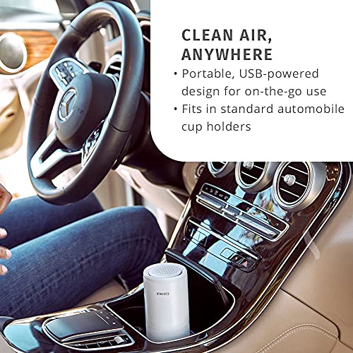 Homedics Totalclean 4-In-1 Portable Air Purifier, Small Spaces, Removes Bacteria, Allergens, Dust, Germs, 360- Degree Hepa-Type Filter, Uv-C Light Technology, Activated Carbon Reduces Odors (White) #TOP3
