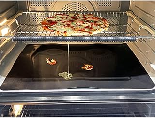 CQQK WARE Larger Heavy Duty Oven Liner Mat for Bottom of Oven, Super Non-Stick Oven Bottom Protector Sheet for Electric, Gas & Fan Assisted Ovens - Lifetime Manufacturers Warranty