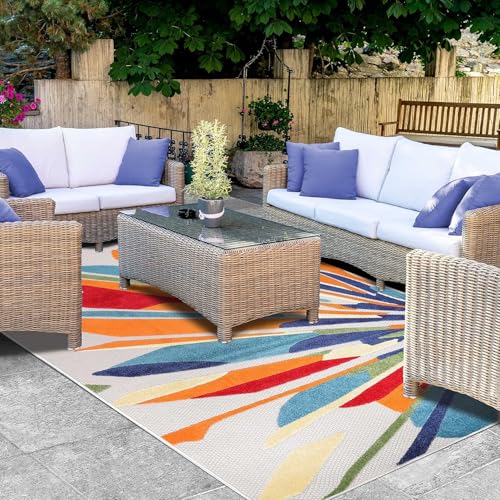 Superior Indoor Outdoor Area Rug, Floor Decor Perfect for Patio,