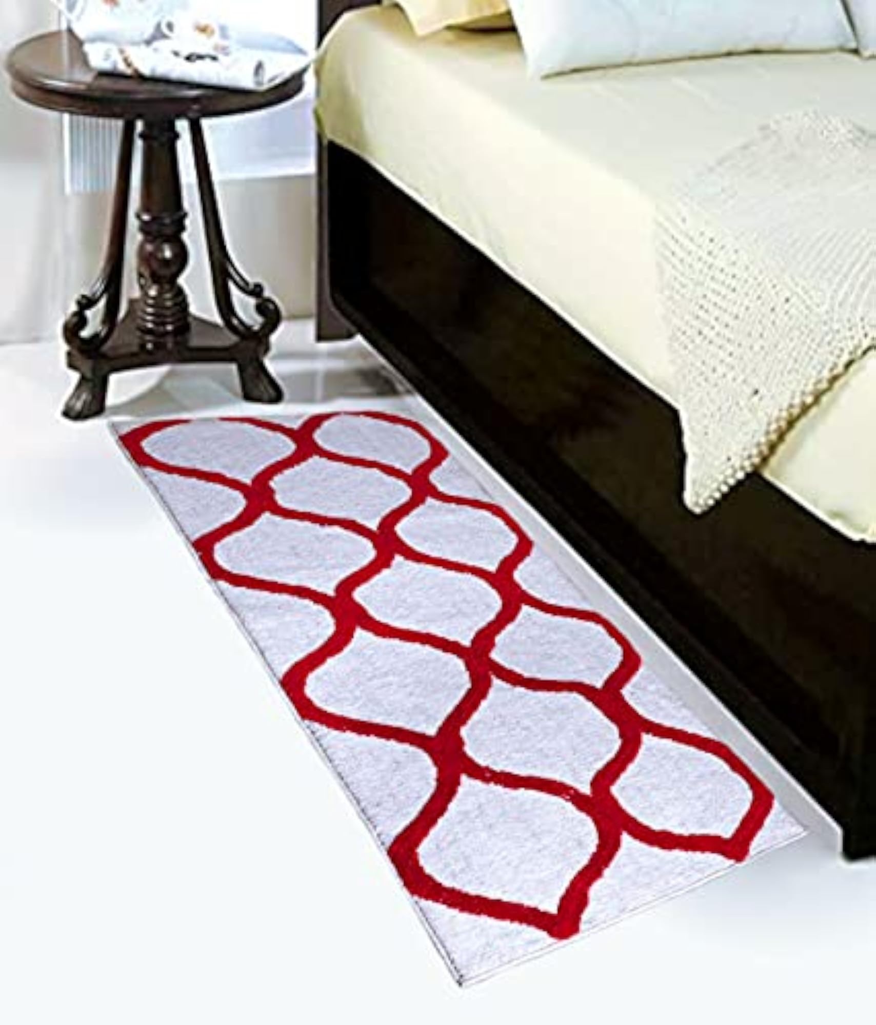 Anti-Slip Bath Mat Microfiber Soft, White