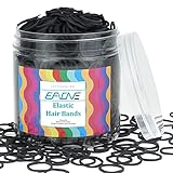 EAONE 1500Pcs Small Hair Bands Baby Hair Ties Tiny Elastics Rubber Bands for Girls and Women with Box Packaged, Black