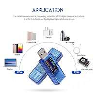 DollaTek USB3.0 LCD-Farbdisplay Spannung Strom Batterieladung Messgerät Multifunktionaler USB-Tester – Ansicht 5