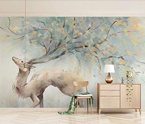 Papier peint 3D design élan épuré WLLLO fresque murale géante