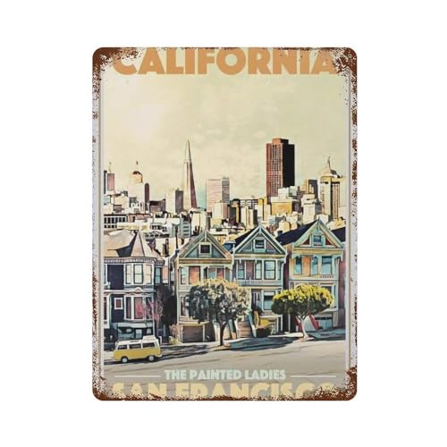 Art vintage mural en fer CALIFORNIA, l'affiche moderne pour habiller vos murs nus