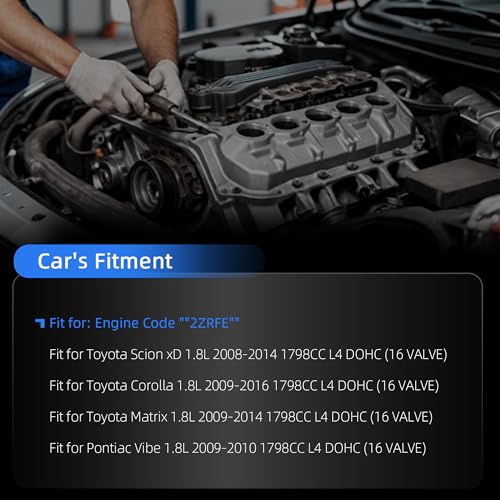 Image of Head Gasket with Bolt Set & Engine Timing Chain Kit with Water Pump, 2ZR-FE 1.8L L4, for Toyota Prius 2010-2013, for Toyota Prius V 2012-2013, for Lexus CT200H 2011-2013, HS26515PT, AW6351, TK928