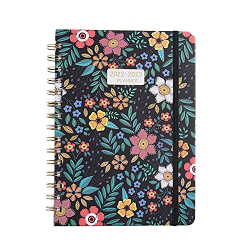 Syuanmuer 2022 Monatlich Wöchentlicher Ebener Notebook 360 Grad Ratotation Notizblock mit Monatsindex A5 Rollover Coil Daily Pläne Notebook für Zuhause Büro- Und Schulgürch Cover