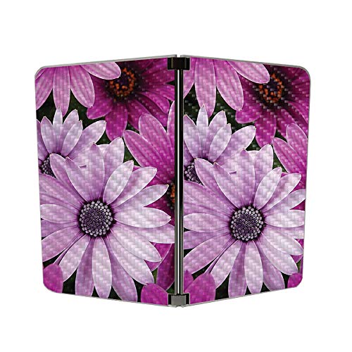 Image of MIGHTY SKINS MightySkins Carbon Fiber Skin for Microsoft Surface Duo - Purple Flowers | Protective, Durable Textured Carbon Fiber Finish | Easy to Apply | Made in The USA