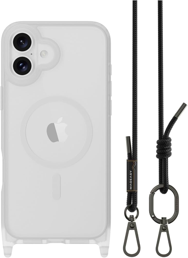 【美品】iPhone16Plus ケース + 【未使用】ストラップのセット Amazon.co.jp: 【MagEasy】 iPhone 16 Plus 対応 ケース