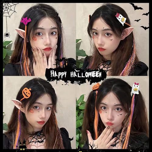 Pinzas para cabello Halloween 4pcs para mujer miniatura 3