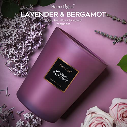 HomeLights Highly Scented Soy Candles Big 33.3 oz for Home. 3 Cotton Wicks - Image 2