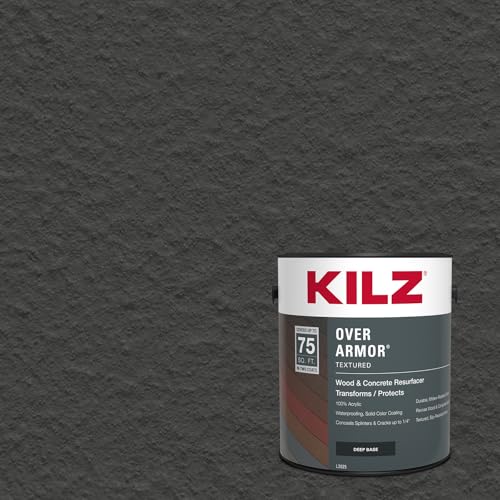 KILZ Over Armor Textured Solid Coating Resurfacer Black Olive 1 Gallon