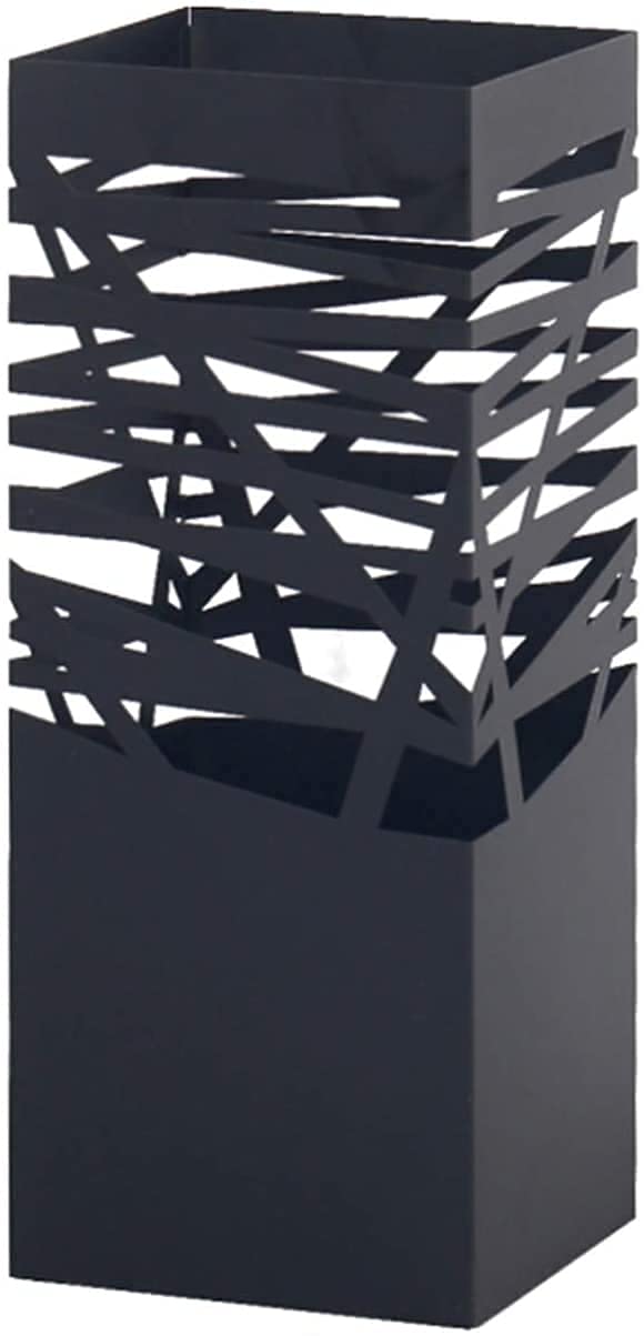 Sywlwxkq Umbrella Stand Rack,Umbrella Stand Wrought Iron Hollowout Barrel Can Store 17 Umbrellas,Saving Space