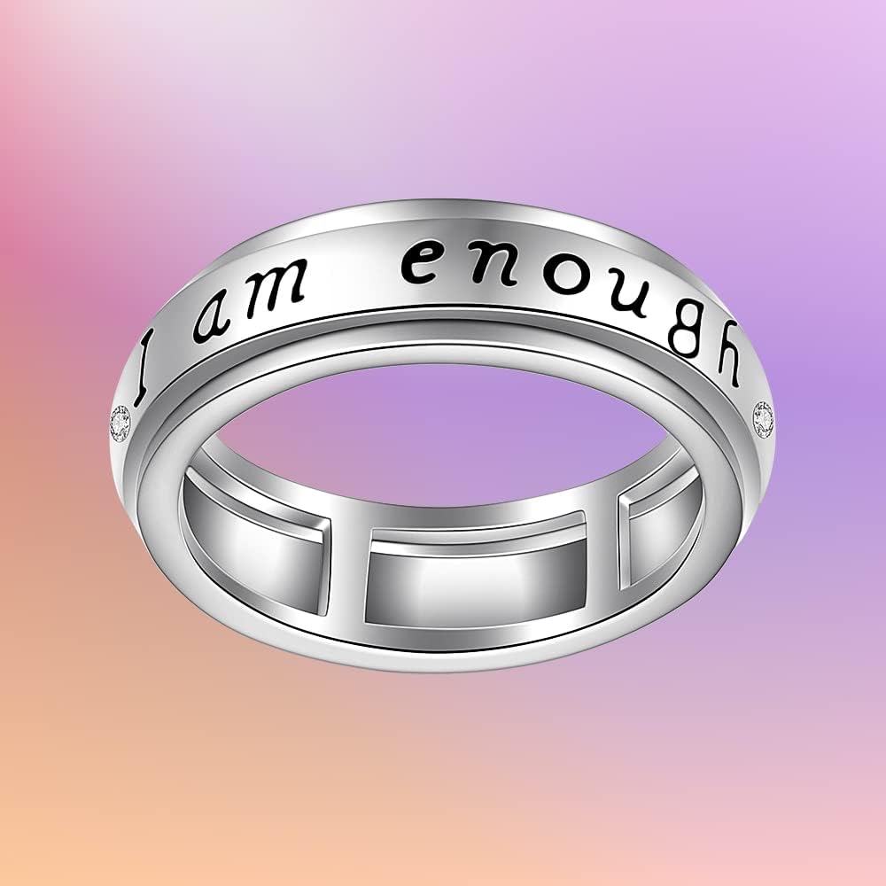 Sterling Silver Spinner Anxiety Fidget Ring Size Guyana Ubuy