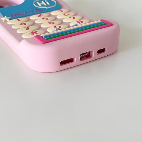 Miniatura 3 de Funda de teléfono Kawaii para iPhone 11, bonita funda de teléfono de dibujos animados con gato divertido 3D con correa de muñeca para mujeres y