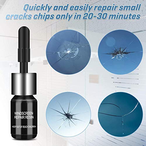 image for CHARMINER Automotive Glass Nano Repair Fluid Kit, 2pcs Car Windshield 