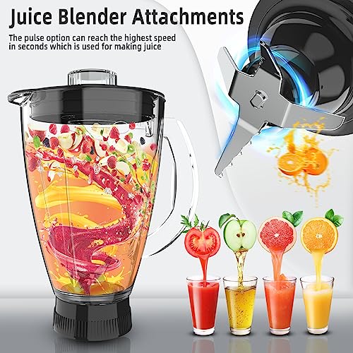 Homlee 3 in 1 Küchenmaschine 1800W Multifunktionale Knetmaschine 6-stufige Gescheindigkeit Mixer, mit Fleischwolf, 1.5L Saftpresse, 5.5L Edelstahlschüssel Teigmaschin – Bild 5