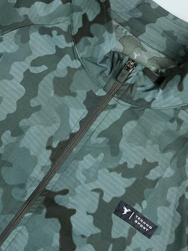 Image of TECHNOSPORT Men's Slim Fit Printed Regular Jacket With TS Flexi, SPF50+, Quick Dry for Regular Use