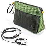 サコッシュ バッグ 防水 登山 軽量 小物入れ ショルダーバッグ ナイロン サコッシュポーチ 多機能 自立 斜めがけ アウトドア トラベル ハイキング 旅行 (グリーン)