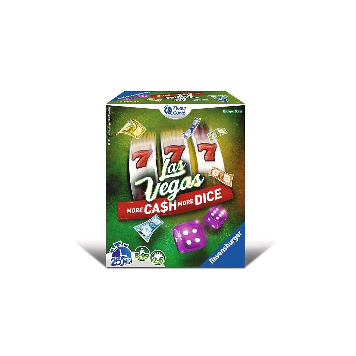 Ravensburger Las Vegas More More Dice Expansion Game - Family or Friends Mood Game - From 2 to 4 Players Age 8+ - 26008 French Version