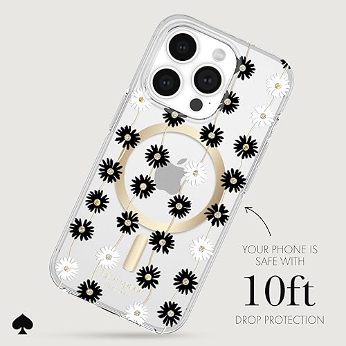 Coque pour iPhone 15 Pro Kate Spade luxe Daisy Chain avec anneau MagSafe - 3