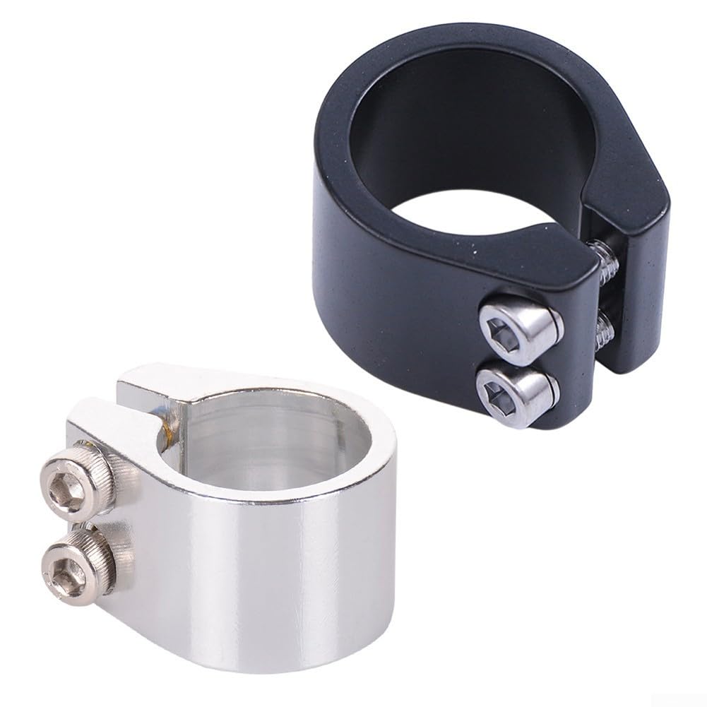Shophubio Forged Alloy Double Bolt Seatpost Clamp – Heavy Duty 34.9 mm for Bike Seat Clamp, Compatible with Road, Mountain, E-for Bike and Scooter Frames(Black)