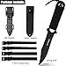 punada Dive Knife - Scuba Diving Knife with holster, 2 Types Sheath 2 Pairs Thigh Leg Straps, Black Premium Divers Knives Shears for Outdoor Spearfishing, Snorkeling