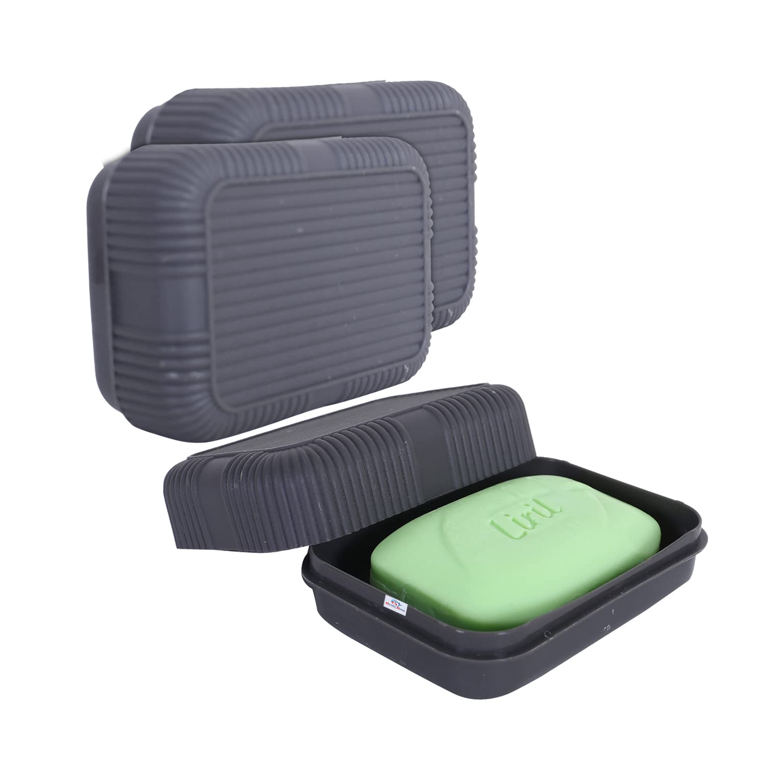 Heart Home Soap Holder|Portable Plastic Self Draining Soap Stand|Leakproof Soap Box for Bathroom,Outdoor Camping,Traveling|Pack of 3 (Gray) (B0BL3J5XS2) Amazon Price History, Amazon Price Tracker
