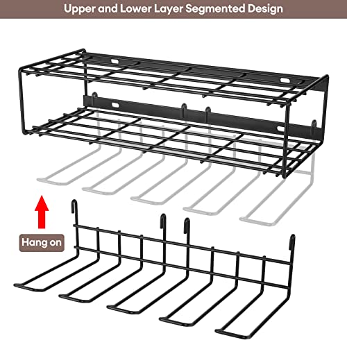 Power Tool Organizer, Multifunction Metal Floating Tool Wire Shelf Wall Mount, Garage Tool Storage Holder, Pegboard Cordless Tool Hanger, Electric Drill Rack For Part, Plier, Battery, Box, Screwdriver #TOP3