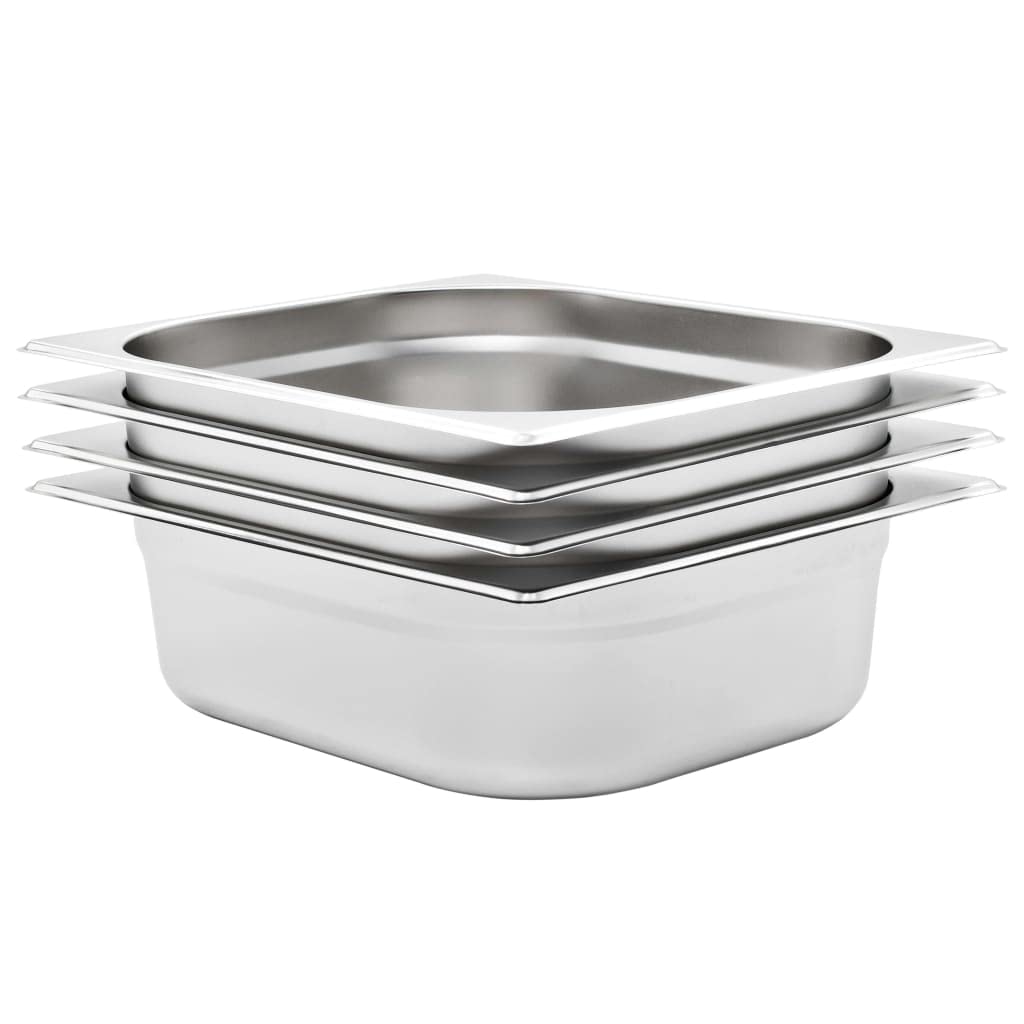 Bandejas Gastronorm 4 unidades GN 1/2 100 mm acero inoxidable,Casa y jardín,Cocina y comedor,Accesorios para aparatos de cocina,Accesorios para mesas de vapor,Cubetas para mesas de vapor-50888