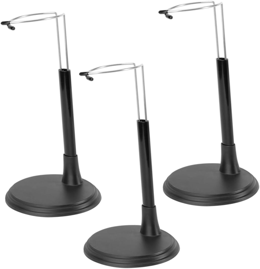 Abaodam 3pcs PVC Lightstick Holder Stand Xmas for Dolls, Black Display Rack
