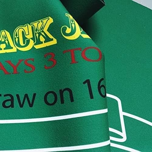 Portable Poker Table Top 12060Cm Rubber 21Points Baccarat Casino Poker Tablecloth Green Table Mat Board Cloth Poker Felt Table Cover Fun Game Night Supplies - Cool Casino Gift for Kid