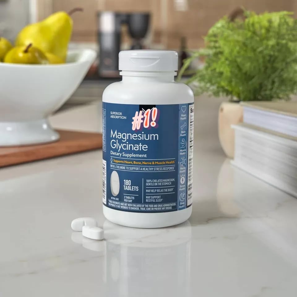 Miniatura 2 de Members Mark Glicinato de Magnesio con L-Teanina Tabletas, 180 ct.